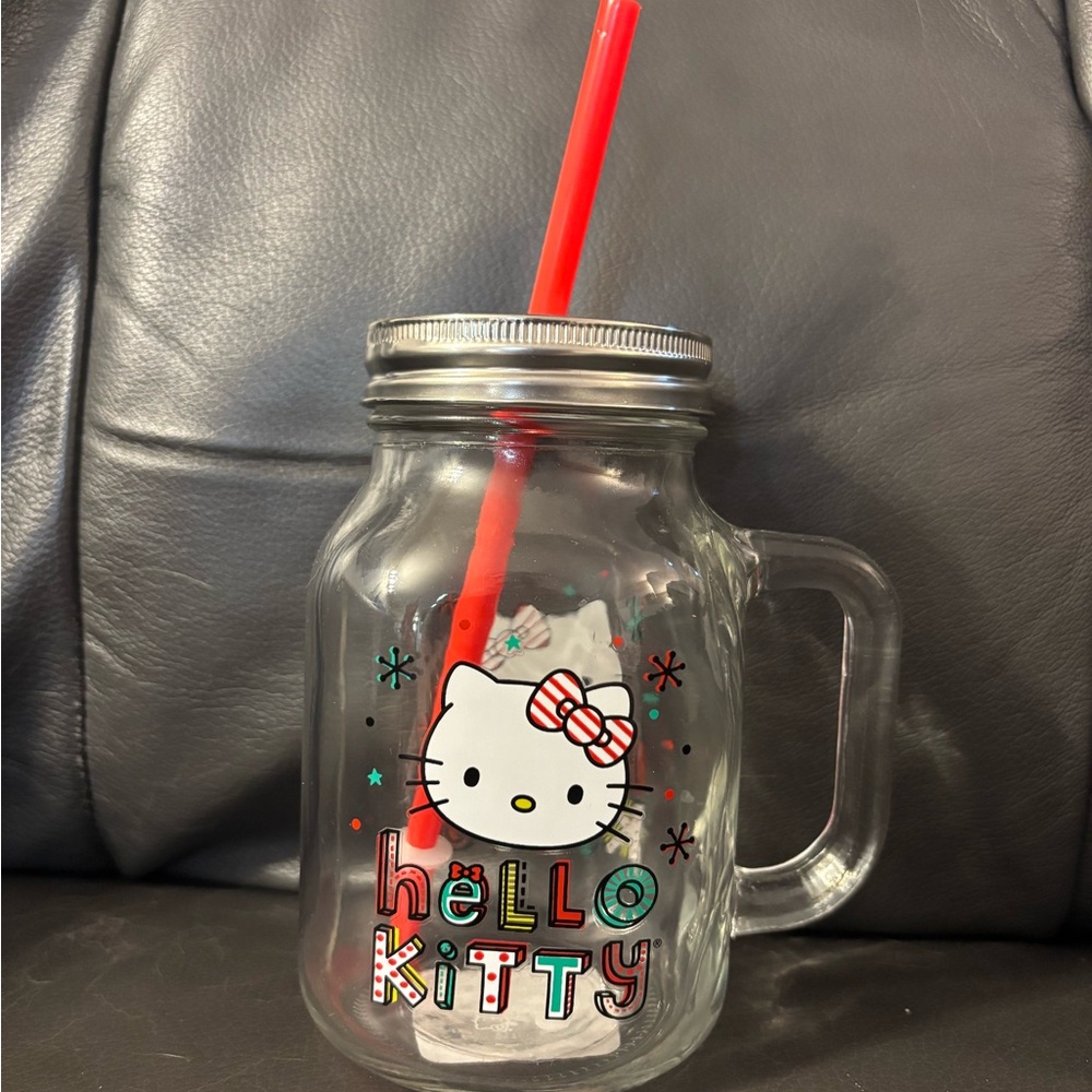 Hello Kitty Collectible Glass with Red Accent